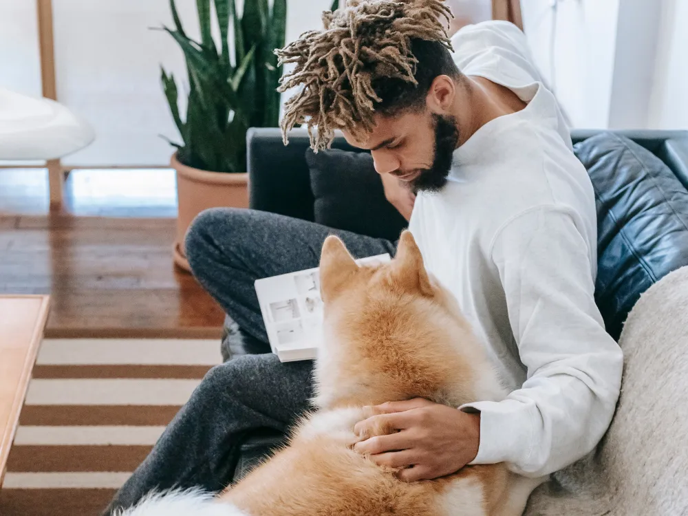 Man and dog