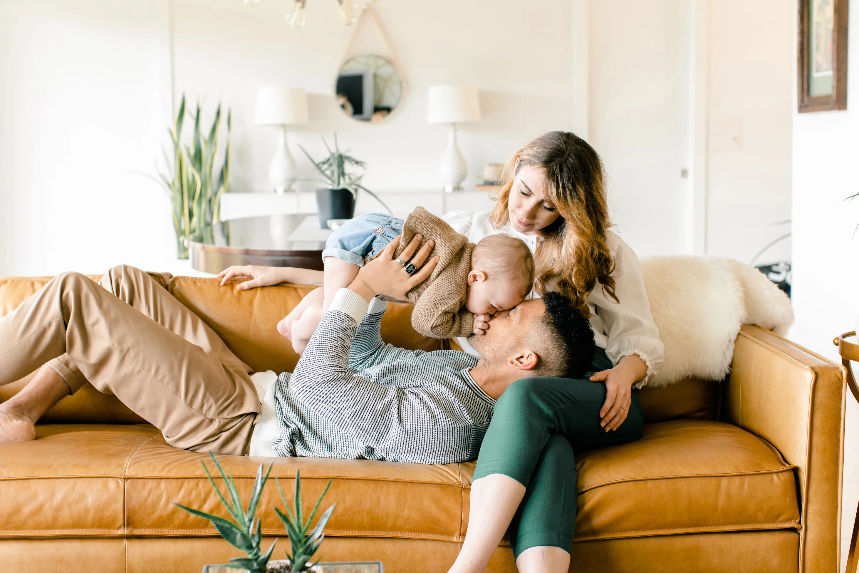 A joyful family moment.