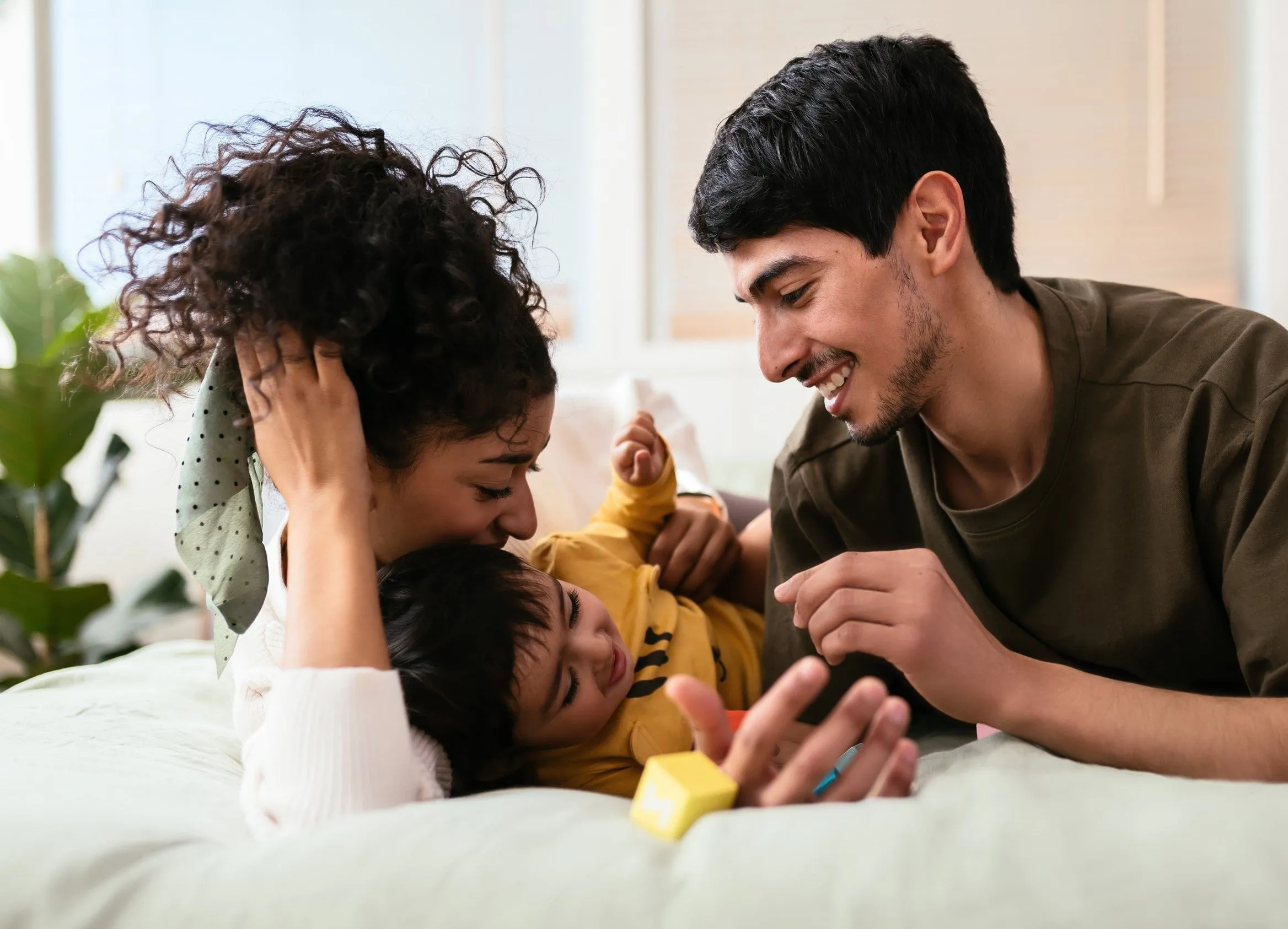 A joyful family moment.