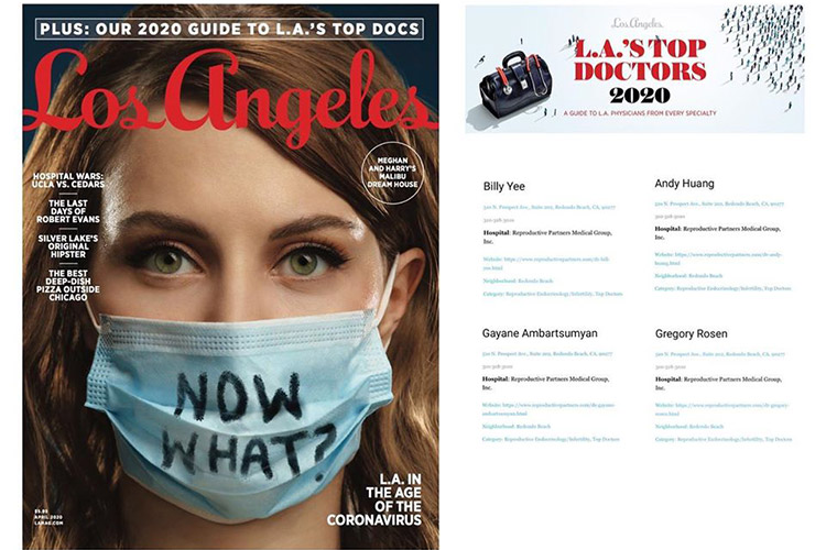 RPMG Named Top Doctors in Los Angeles Magazine